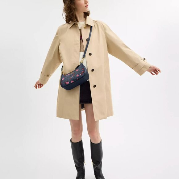 NWT Coach CY694 Teri Shoulder Bag In Signature Canvas With Cherry Print - Picture 10 of 11